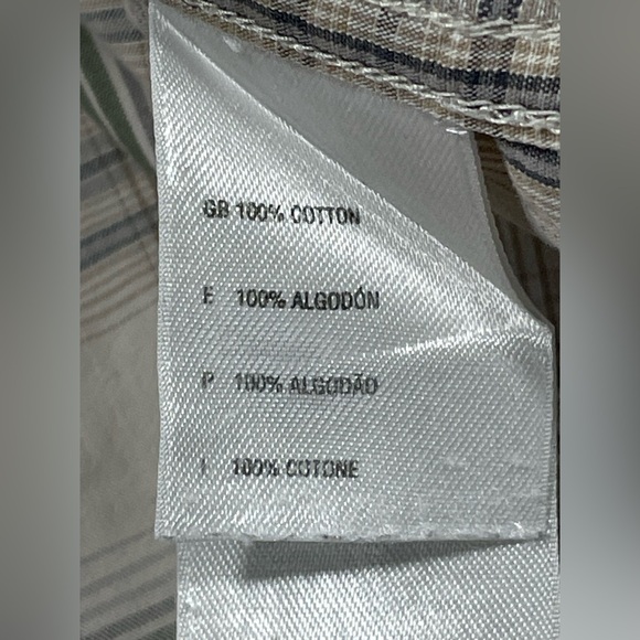 North Face Long Sleeve Button Up Shirt Men’s Size X-Large Gray, Cream, Green EUC - Picture 11 of 12